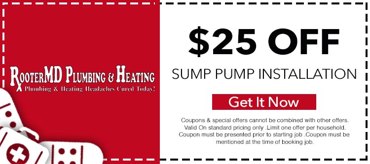 discount on sump pump installation services